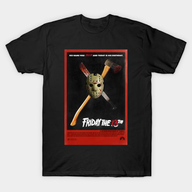 Friday the 13th Movie Poster T-Shirt by petersarkozi82@gmail.com